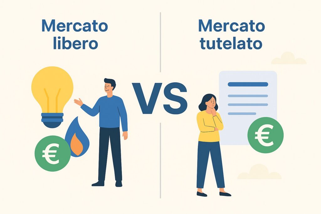 Confronto tra mercato libero, mercato tutelato e Servizio a Tutele Graduali per luce e gas a Bologna