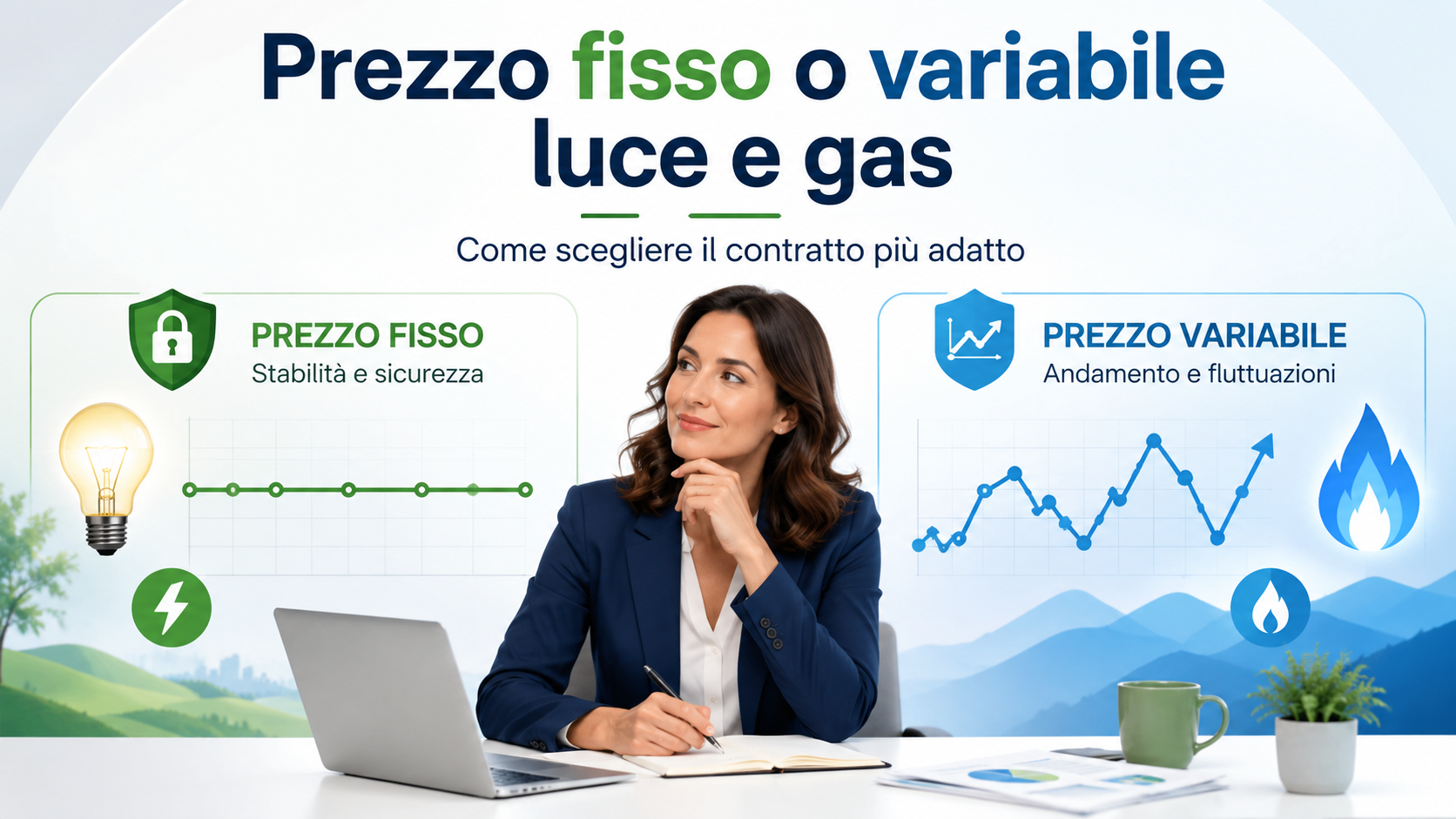 Prezzo fisso o variabile luce e gas per scegliere il contratto più adatto